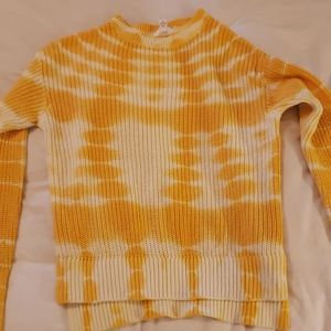 Yellow tie dye sweater